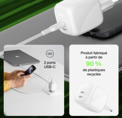 Produit fabiqué à partir 90% De Plastiques Recyclés
